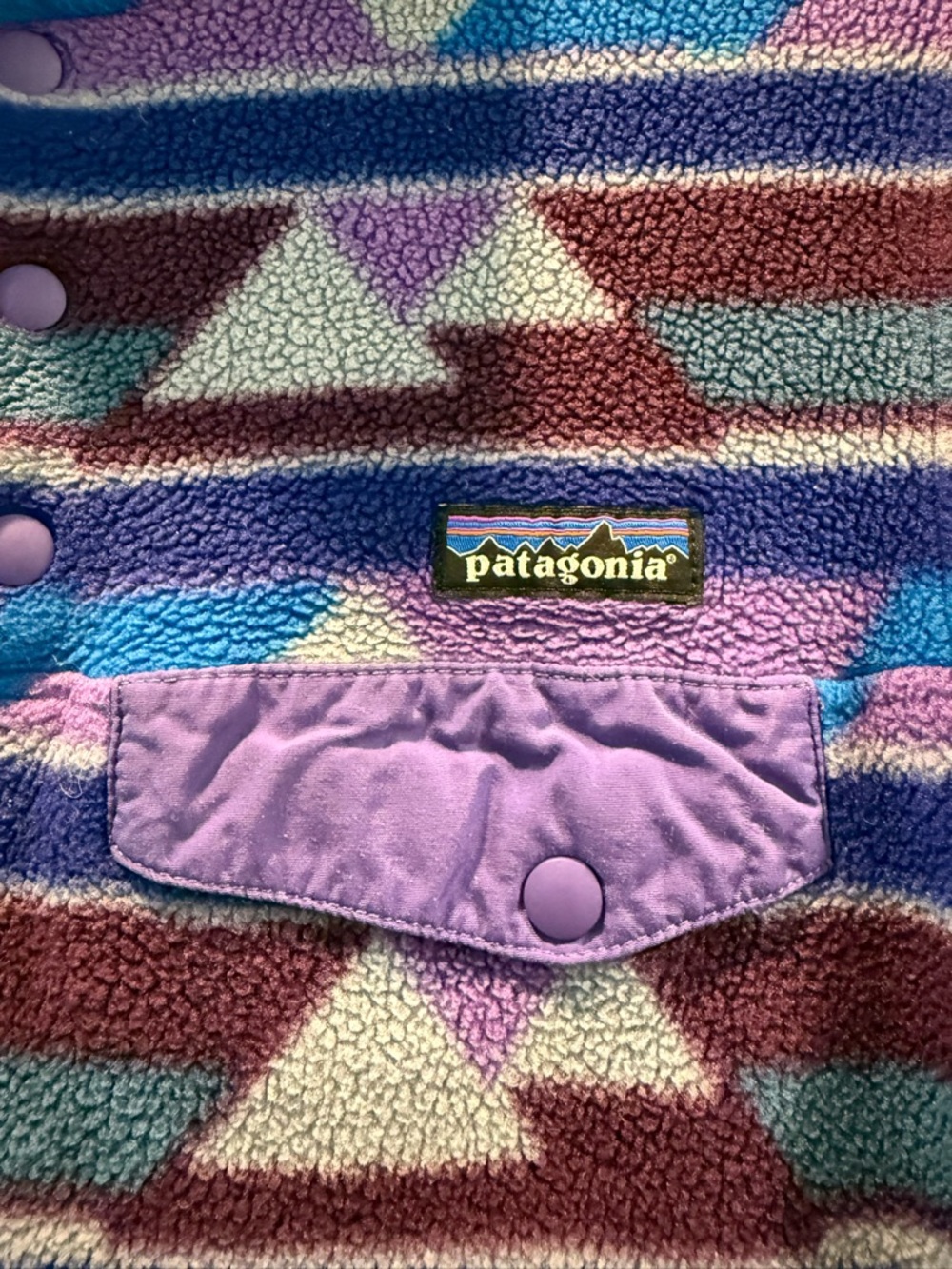 Patagonia Synchilla Fleece Pullover - Purple, Blue, Teal - Picture 4 of 4
